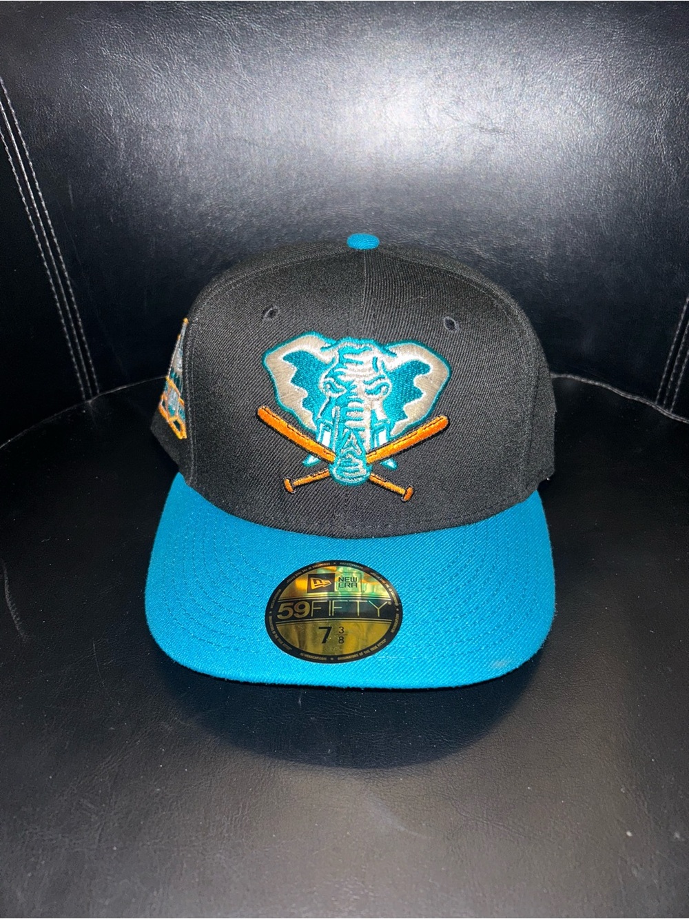 Black Oakland Athletics 40th Anniversary 59fifty New Era Fitted Hat Cap 7 3/8